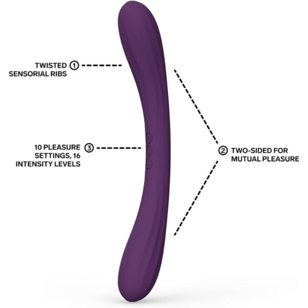Máy rung thủ dâm Lelo BOOMERANG 2 đầu uốn cong