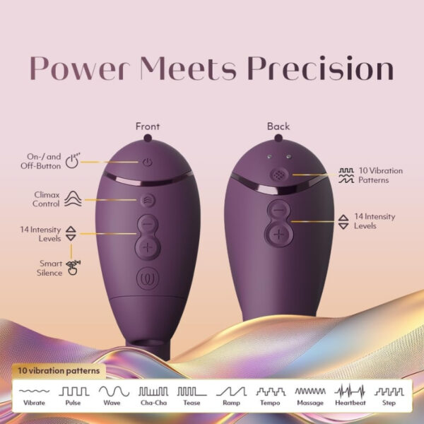 Máy rung thủ dâm Womanizer Next Duo bảng điều khiển