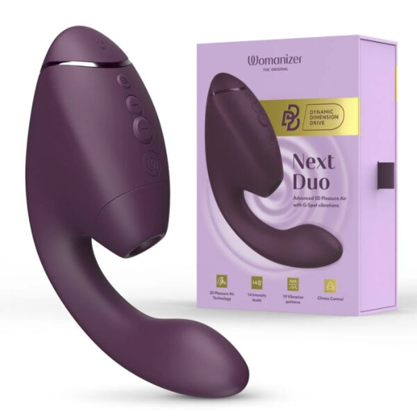 Máy rung thủ dâm Womanizer Next Duo hộp sản phẩm